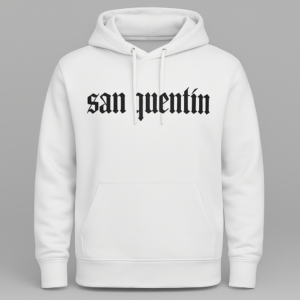 Bluza"San Quentin" | Klasyczna CZARNA I BIAŁA z kapturem